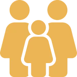 Family icon with three figures